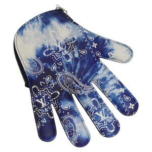 LOUIS VUITTON Monogram Bandana HIGH 5 Pouch White Blue
